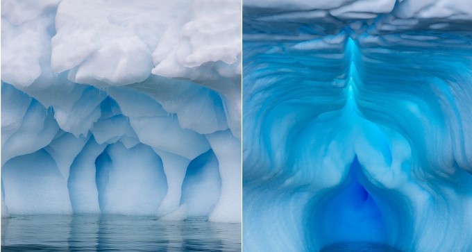 Se sumergió en la Antártida y capturó los tonos azules de un mundo natural surreal